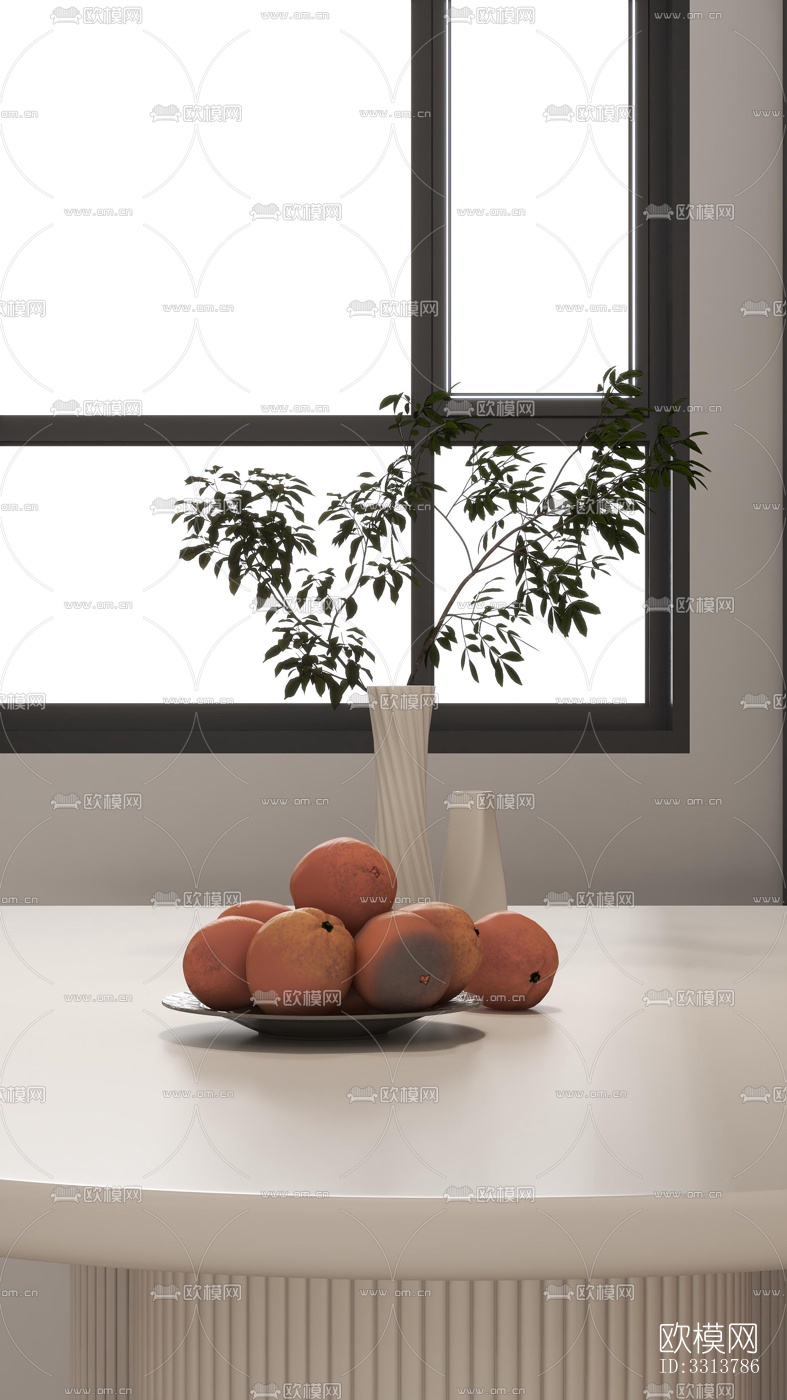 现代客餐厅效果图下载（渲染图3）