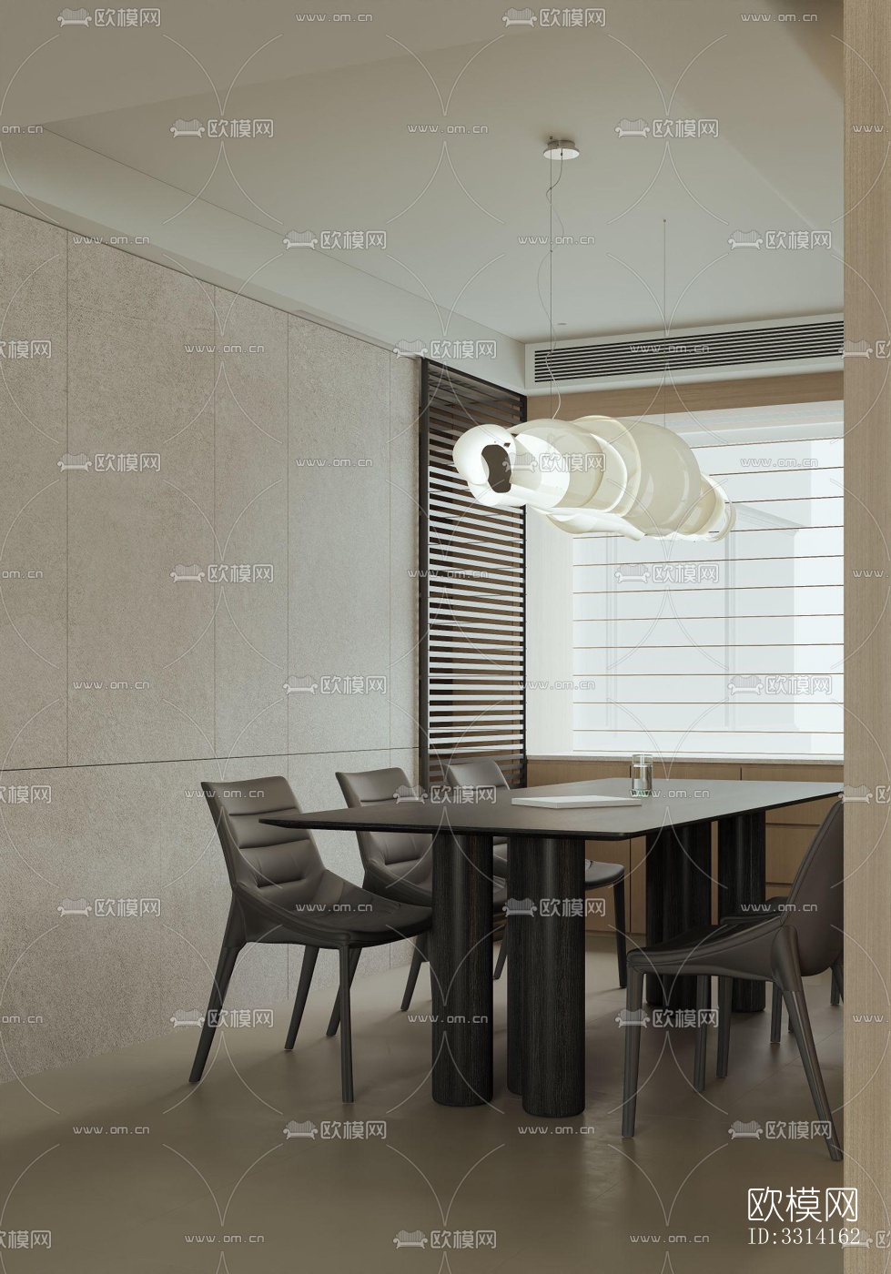 现代客餐厅效果图下载（渲染图10）