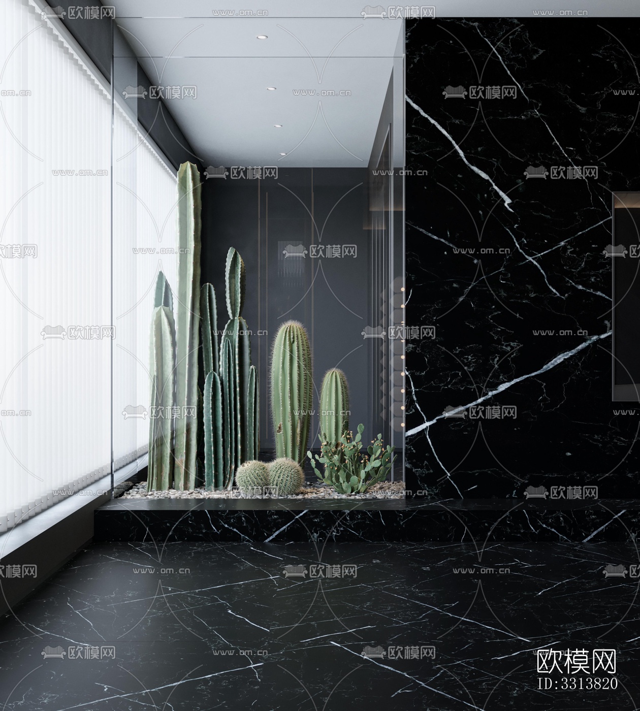 现代客餐厅效果图下载（渲染图5）