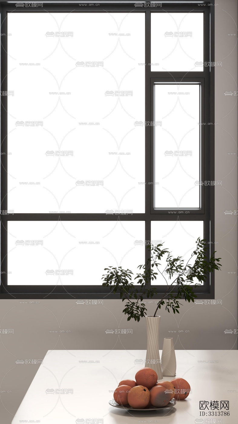 现代客餐厅效果图下载（渲染图12）