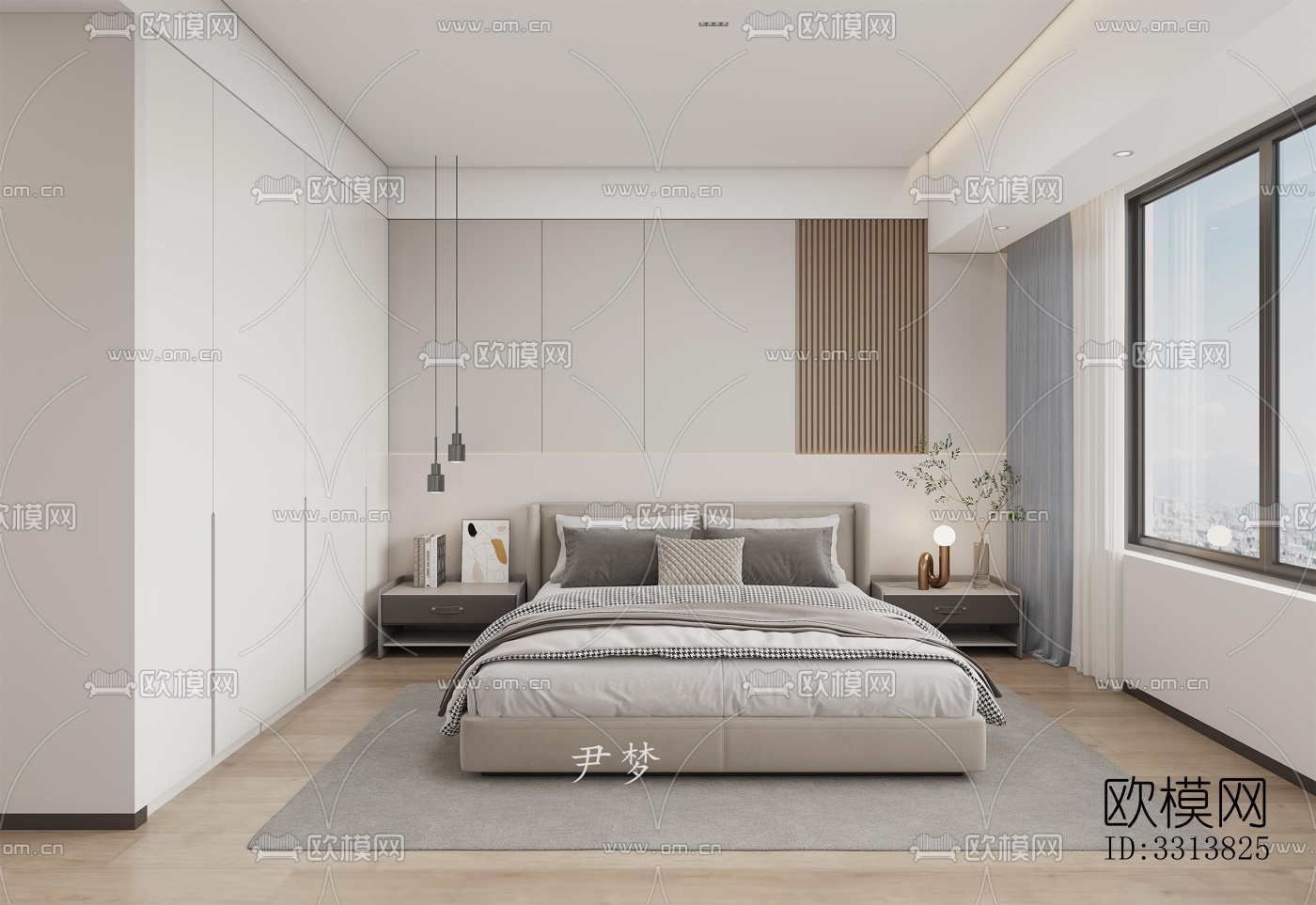 现代客餐厅效果图下载（渲染图4）