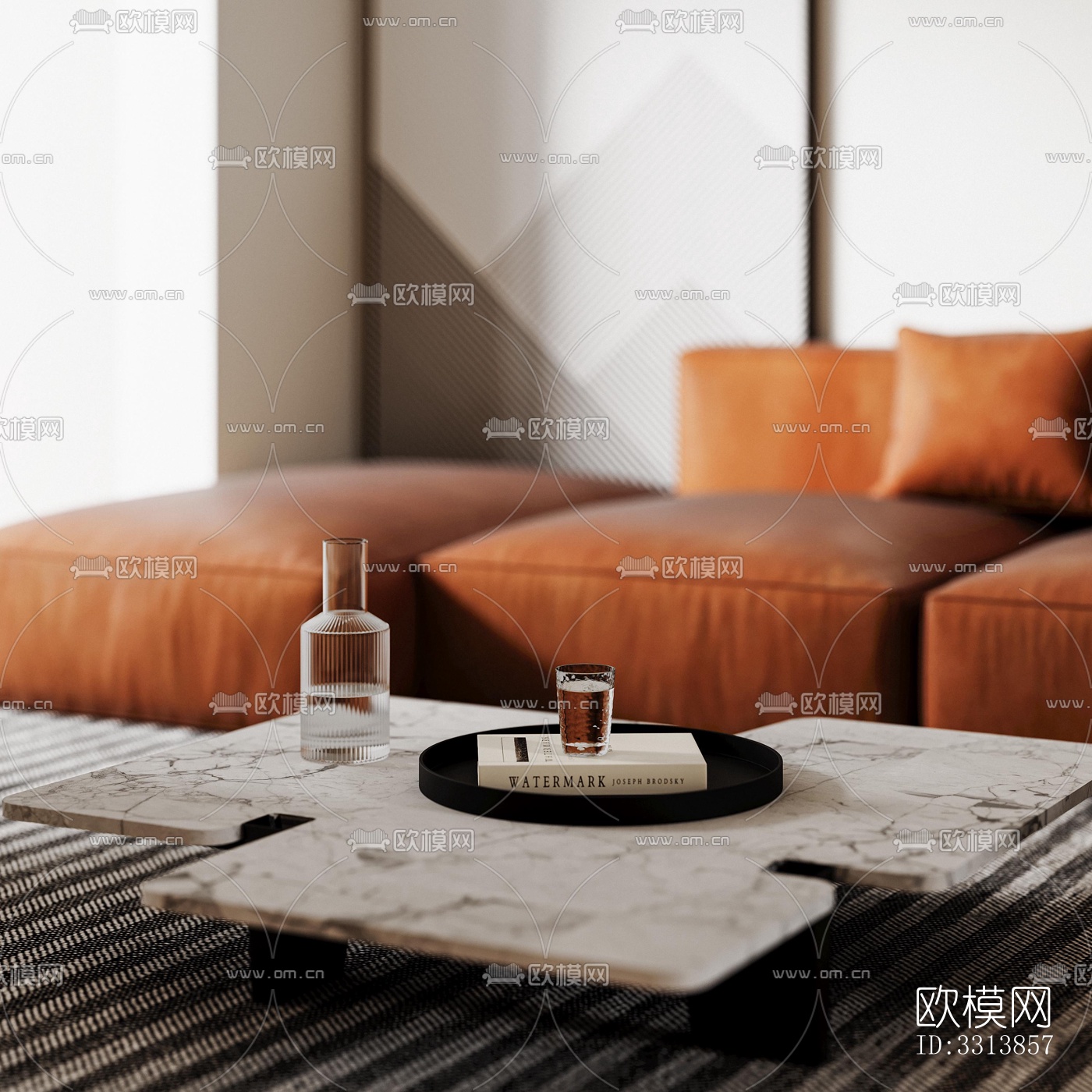 现代客餐厅效果图下载（渲染图4）