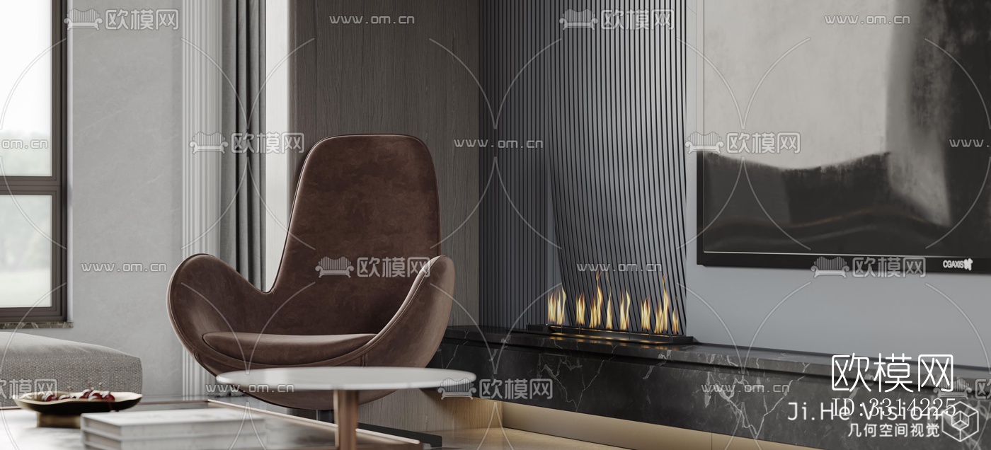 现代客餐厅效果图下载（渲染图11）