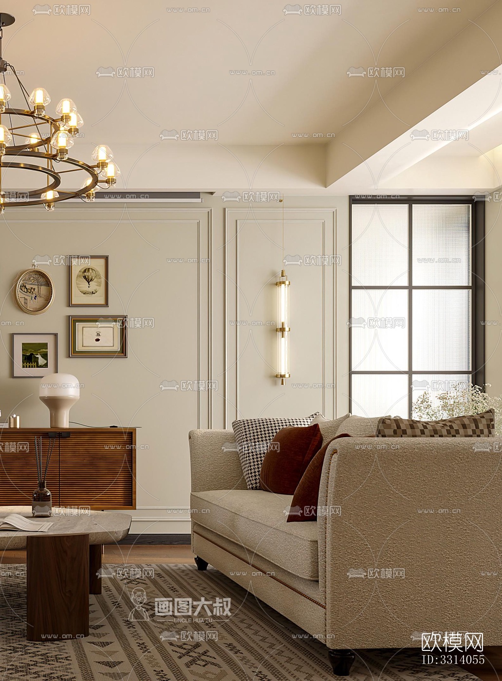 现代客餐厅效果图下载（渲染图13）