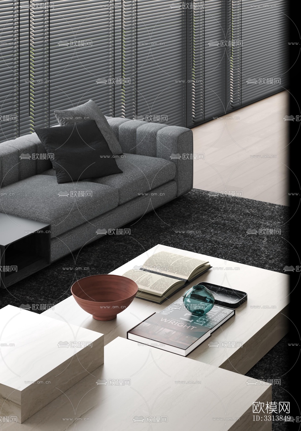 现代客餐厅效果图下载（渲染图7）