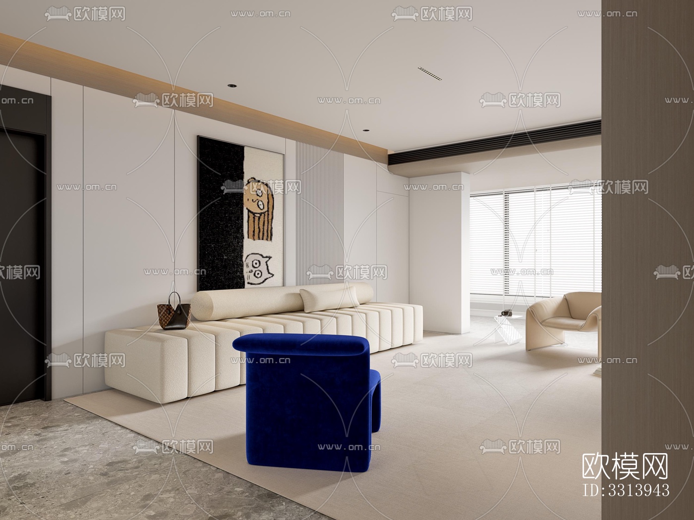 现代客餐厅效果图下载（渲染图2）