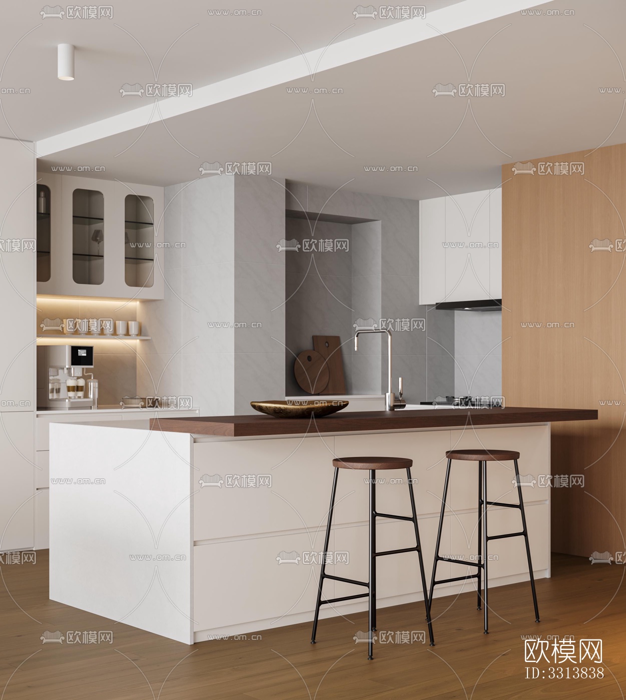 现代客餐厅效果图下载（渲染图3）