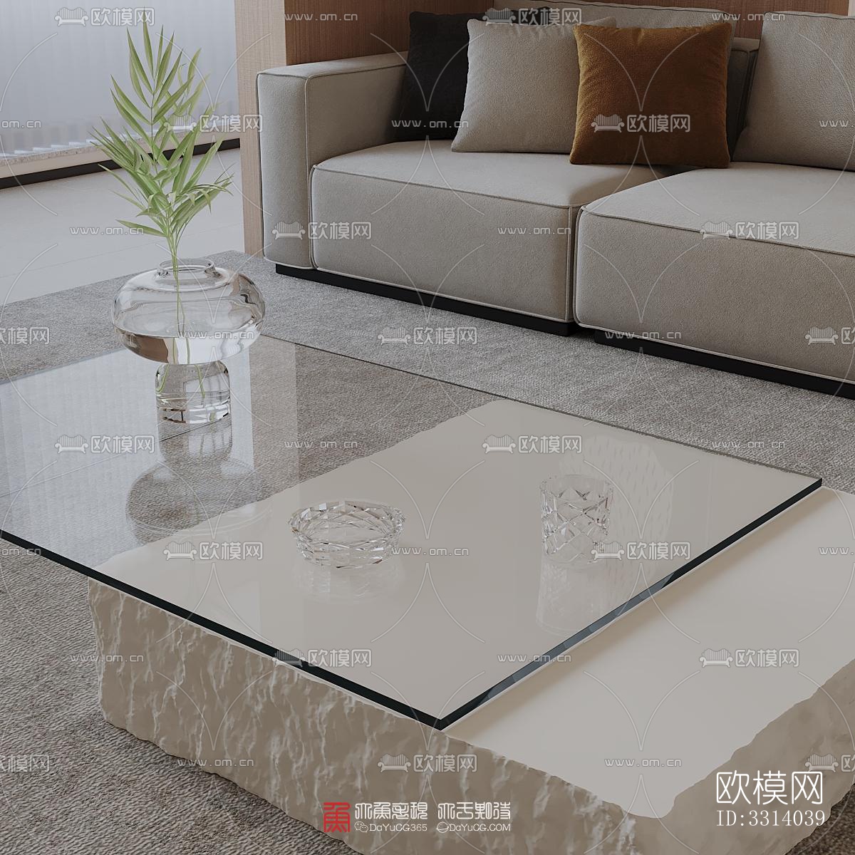 现代客餐厅效果图下载（渲染图9）