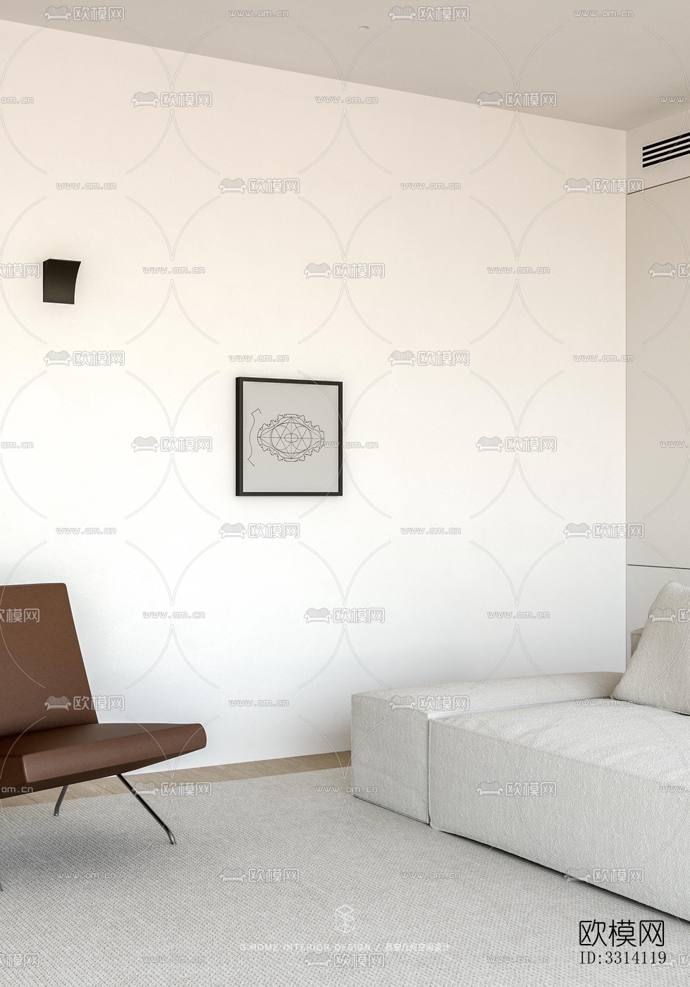 现代客餐厅效果图下载（渲染图7）