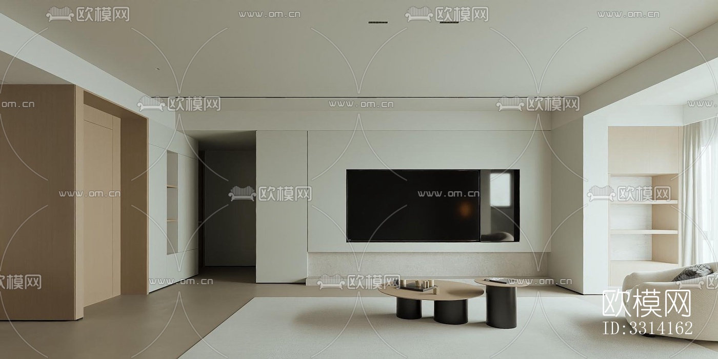 现代客餐厅效果图下载（渲染图7）