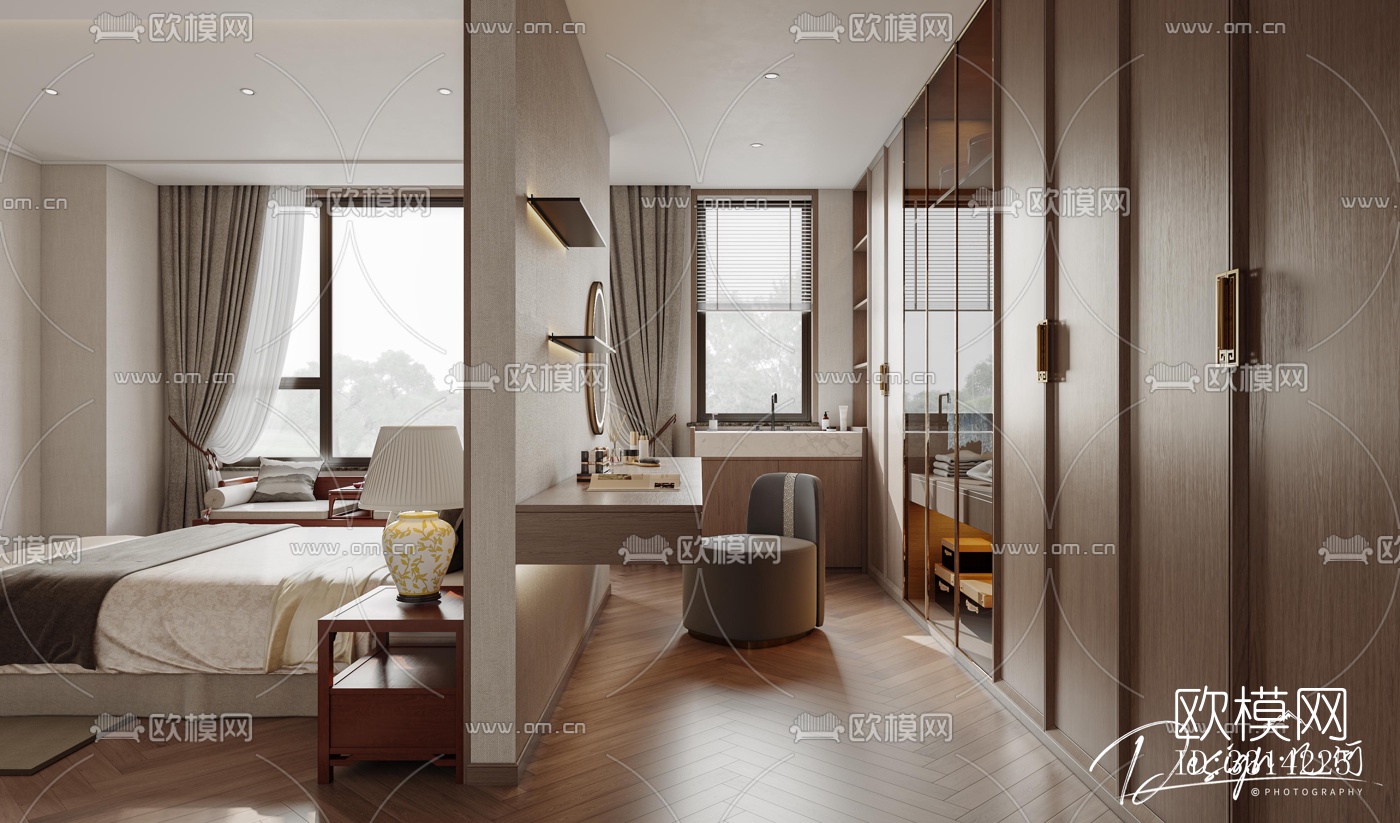 现代客餐厅效果图下载（渲染图8）