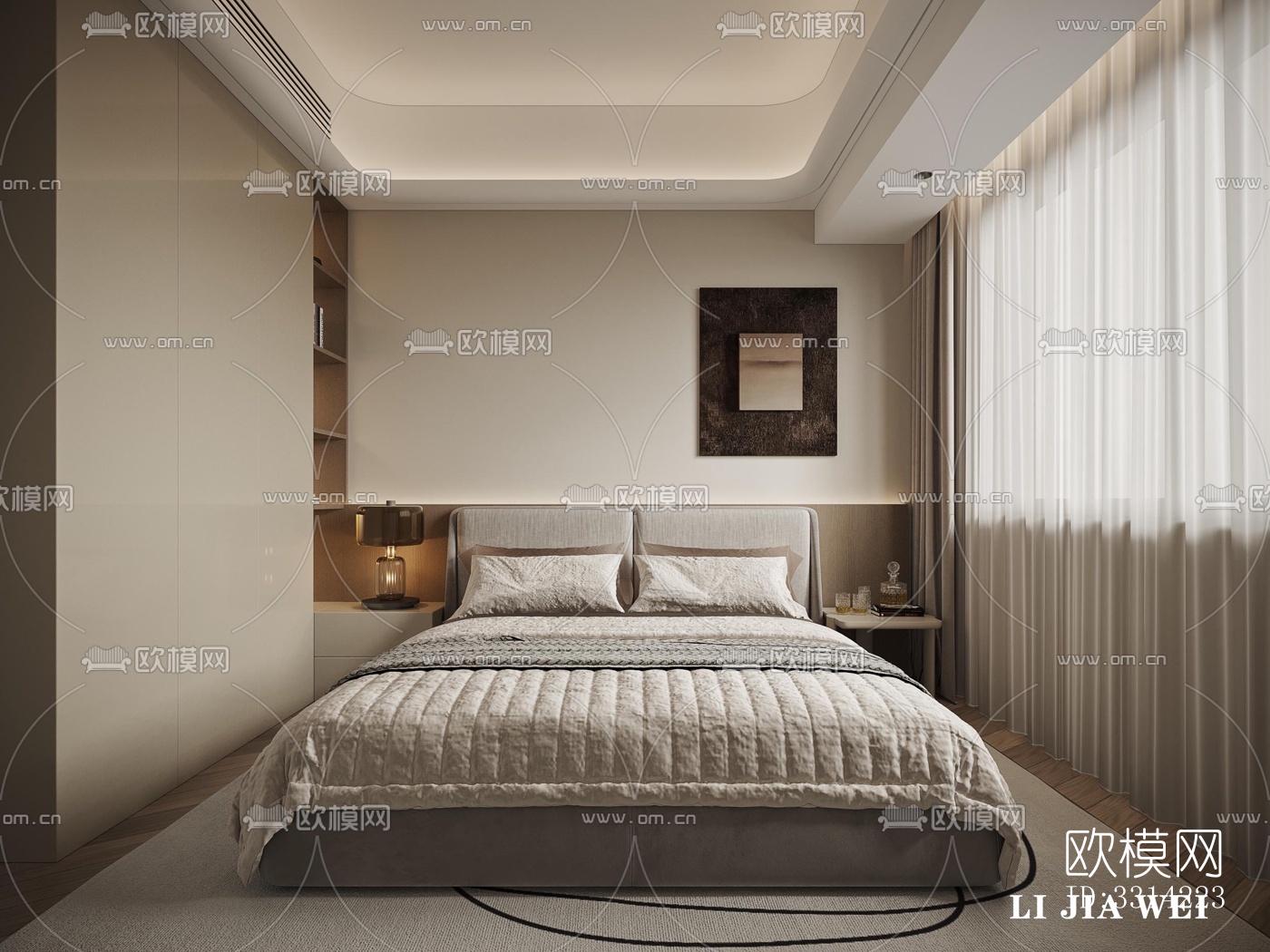 现代客餐厅效果图下载（渲染图7）