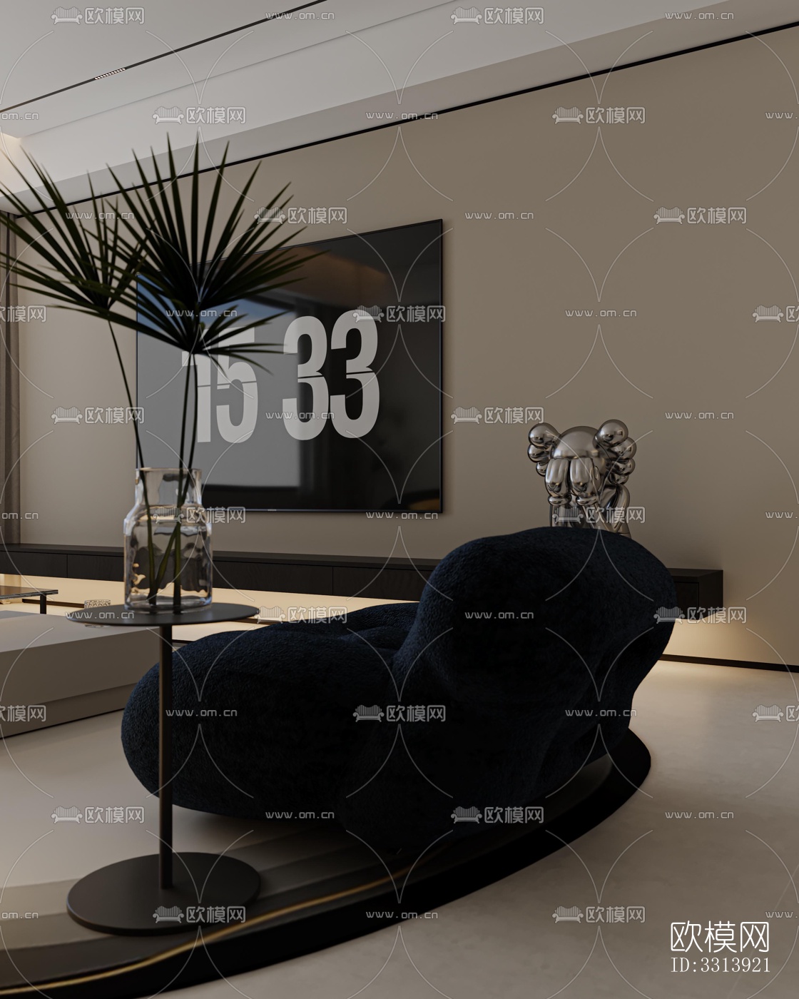 现代客餐厅效果图下载（渲染图10）