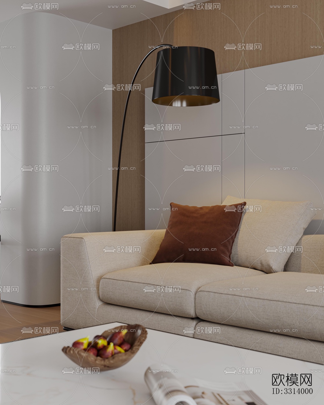 现代客餐厅效果图下载（渲染图10）