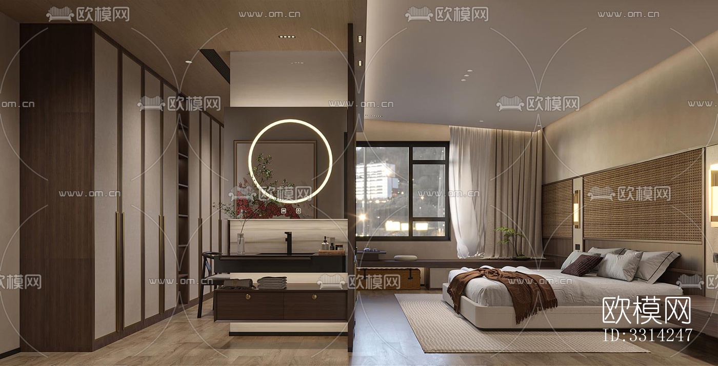 现代客餐厅效果图下载（渲染图8）