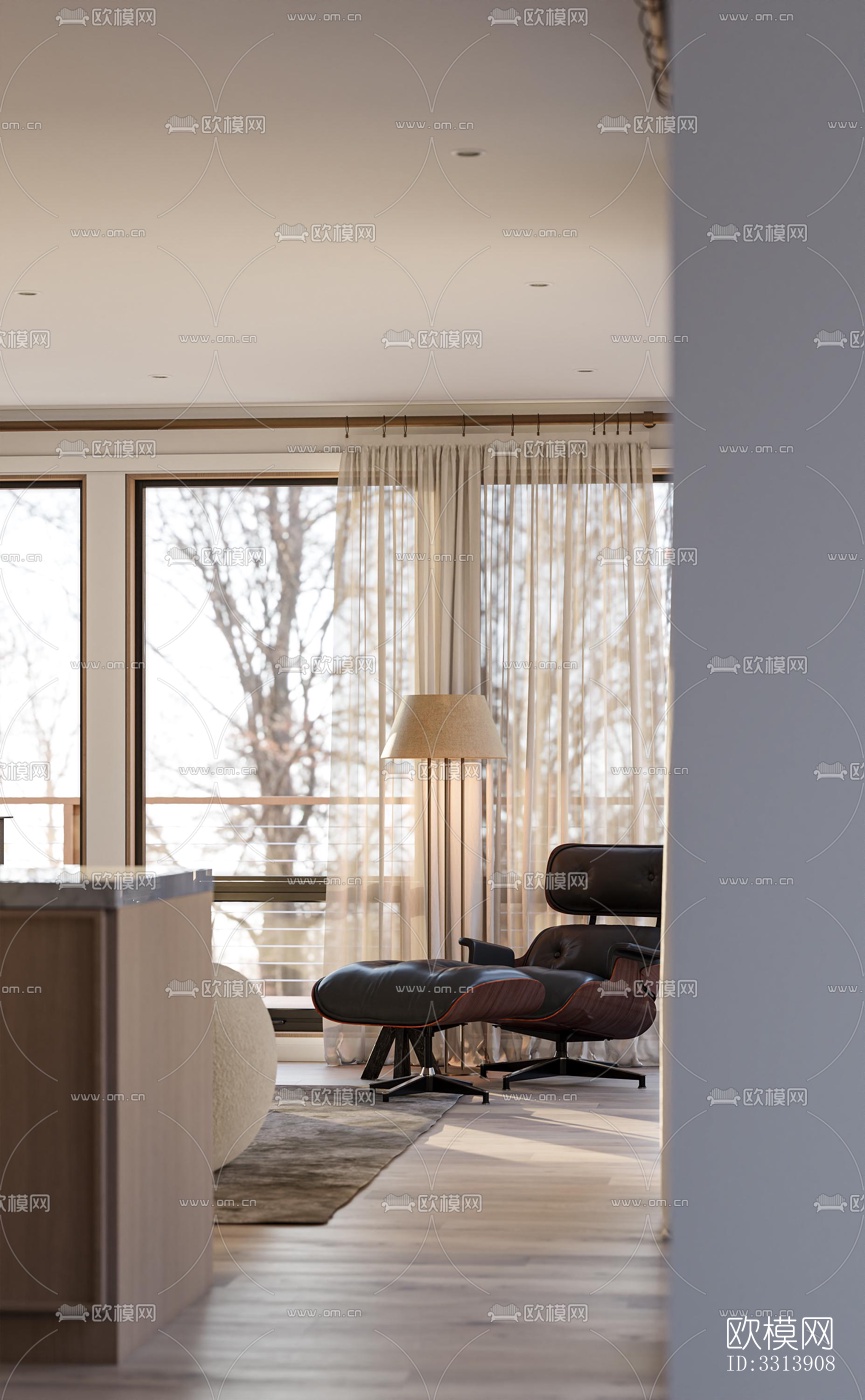 现代客餐厅效果图下载（渲染图9）