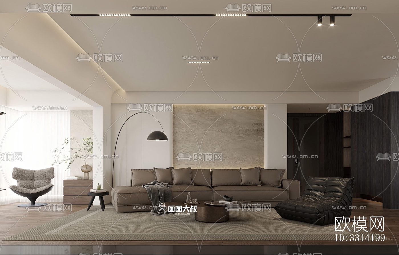 现代客餐厅效果图下载（渲染图15）