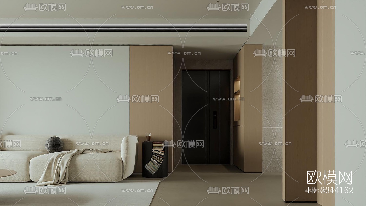 现代客餐厅效果图下载（渲染图2）