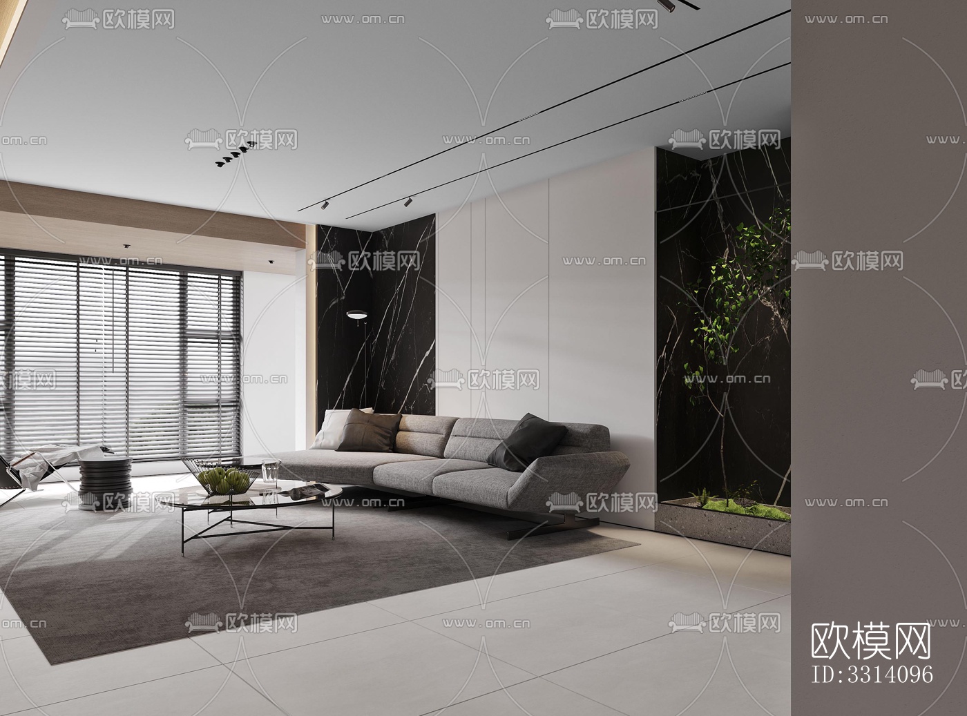 现代客餐厅效果图下载（渲染图4）