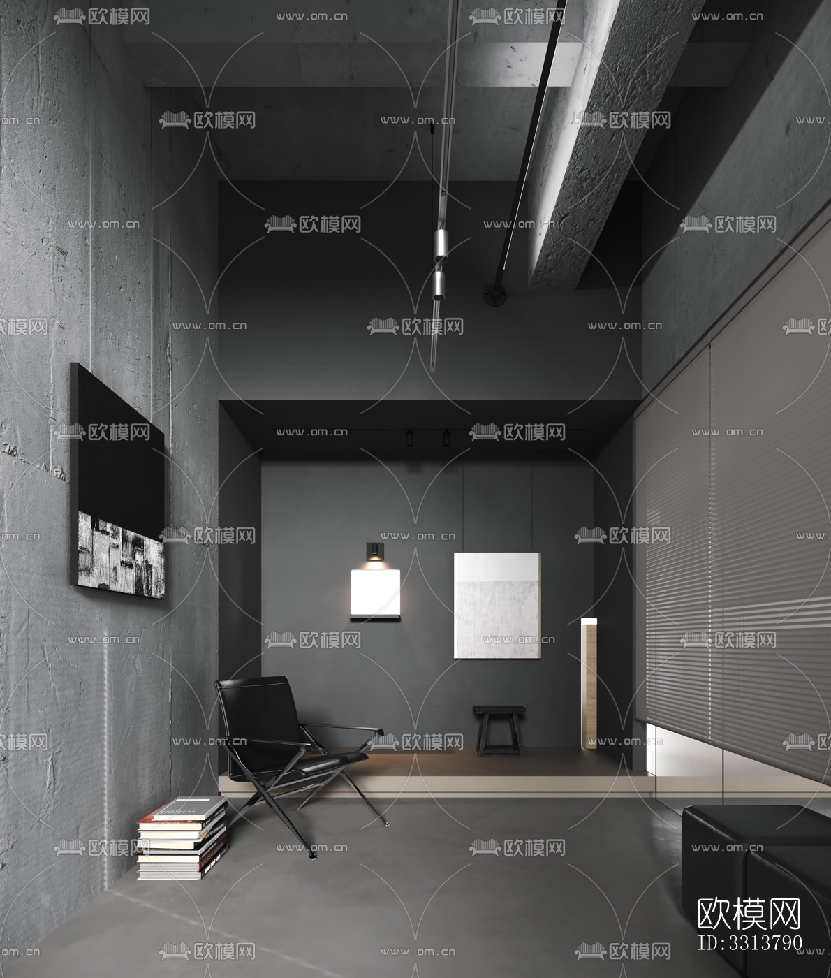 现代客餐厅效果图下载（渲染图9）