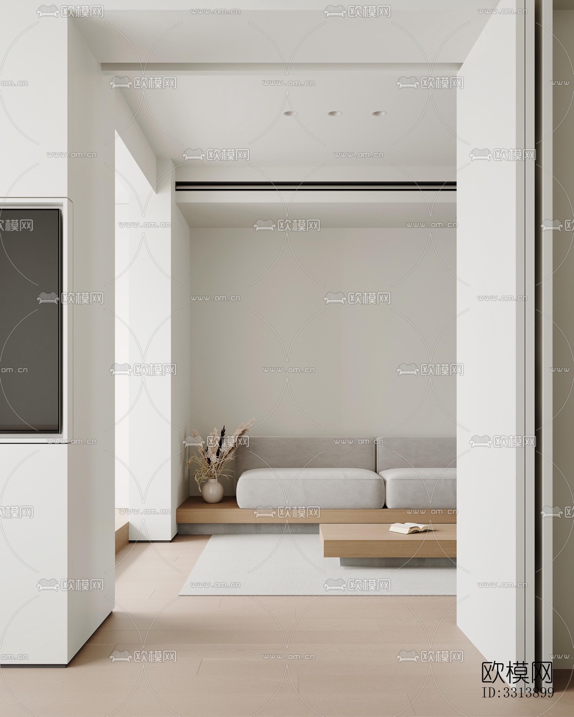 现代客餐厅效果图下载（渲染图5）