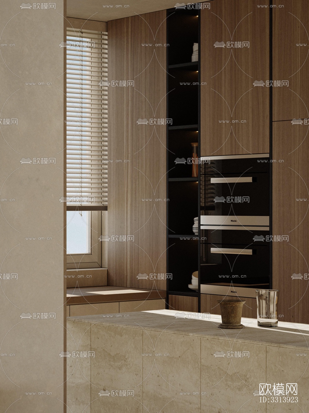 现代客餐厅效果图下载（渲染图4）