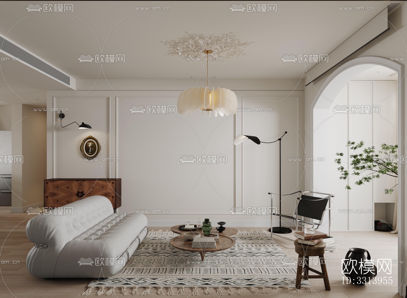 现代客餐厅效果图下载（渲染图8）