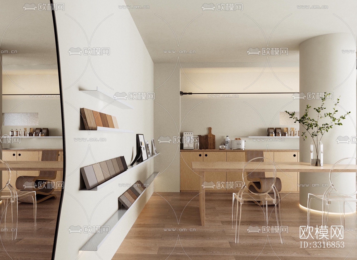 现代客厅效果图下载（渲染图8）