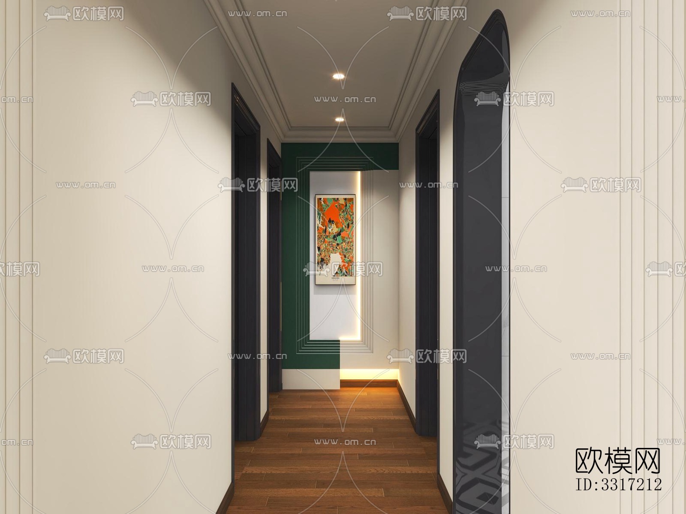 现代客厅效果图下载（渲染图2）