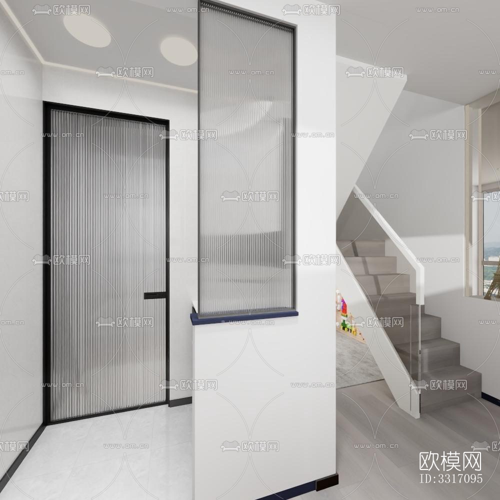 现代客厅效果图下载（渲染图4）