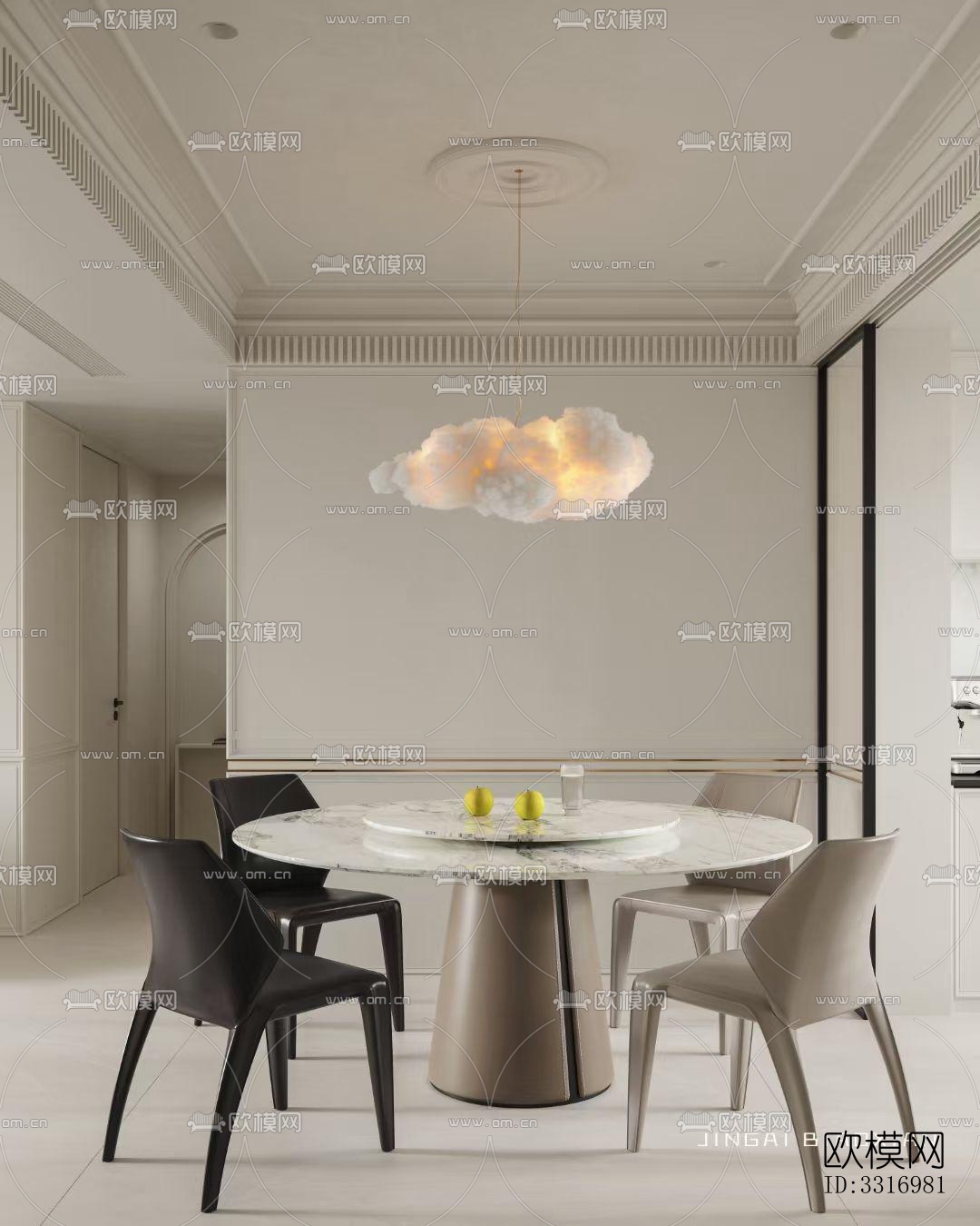 现代客厅效果图下载（渲染图4）