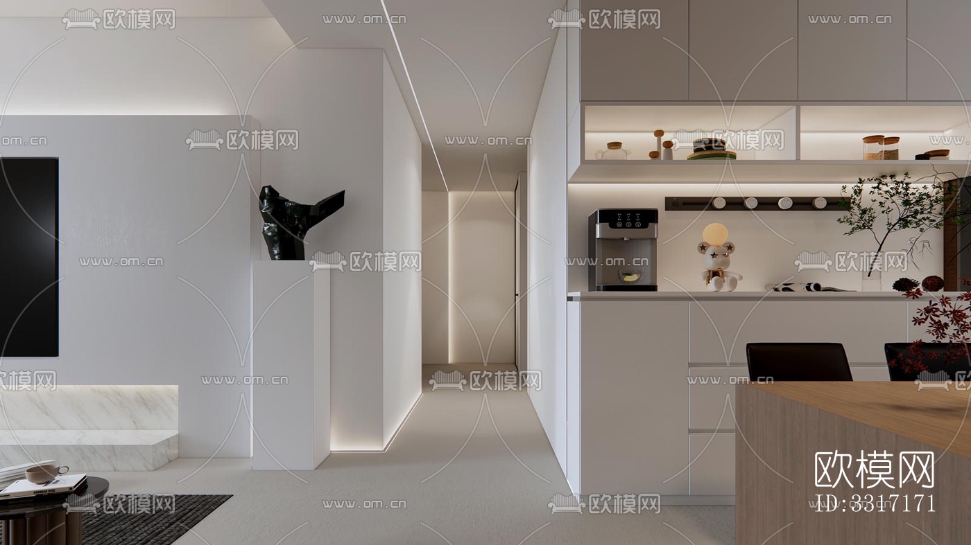 现代客厅效果图下载（渲染图5）