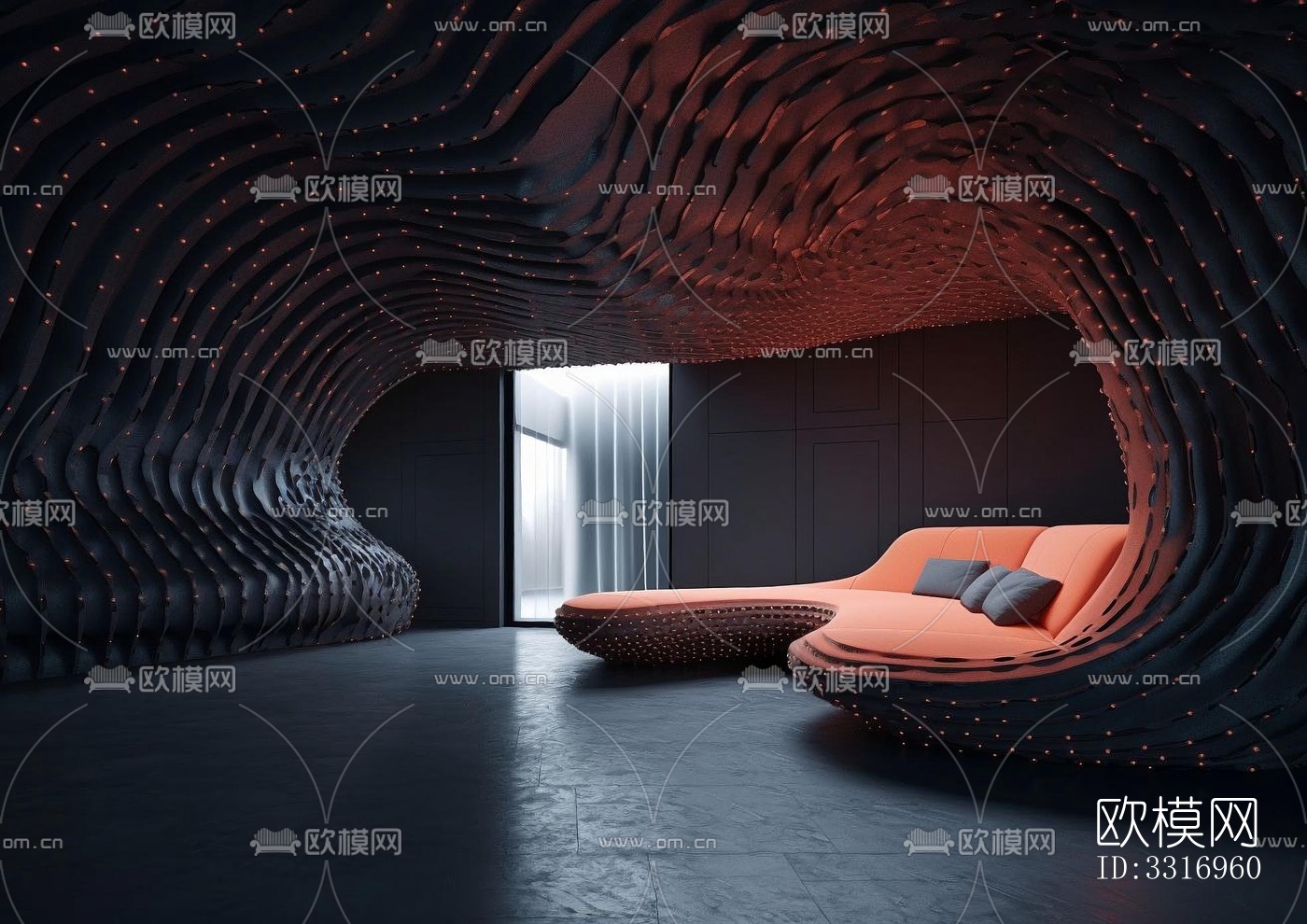 现代客厅效果图下载（渲染图7）