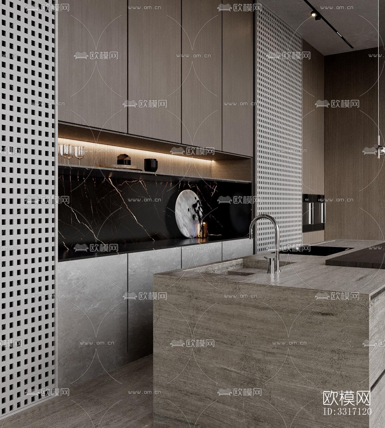 现代客厅效果图下载（渲染图3）