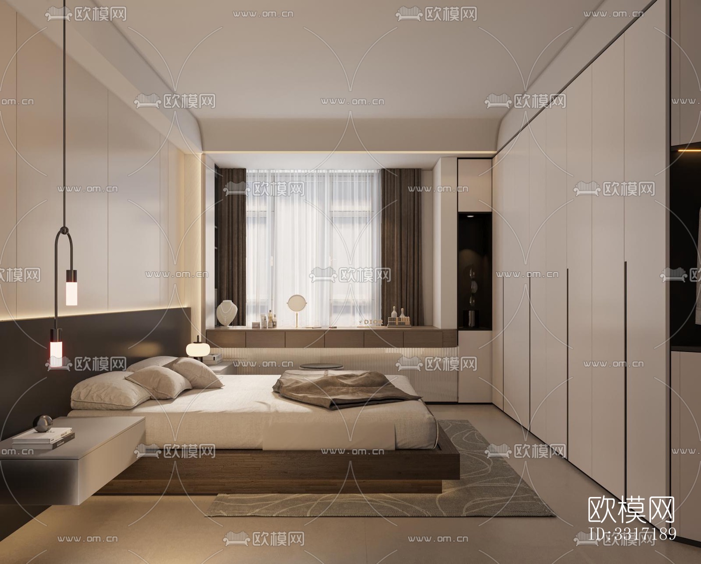 现代客厅效果图下载（渲染图8）