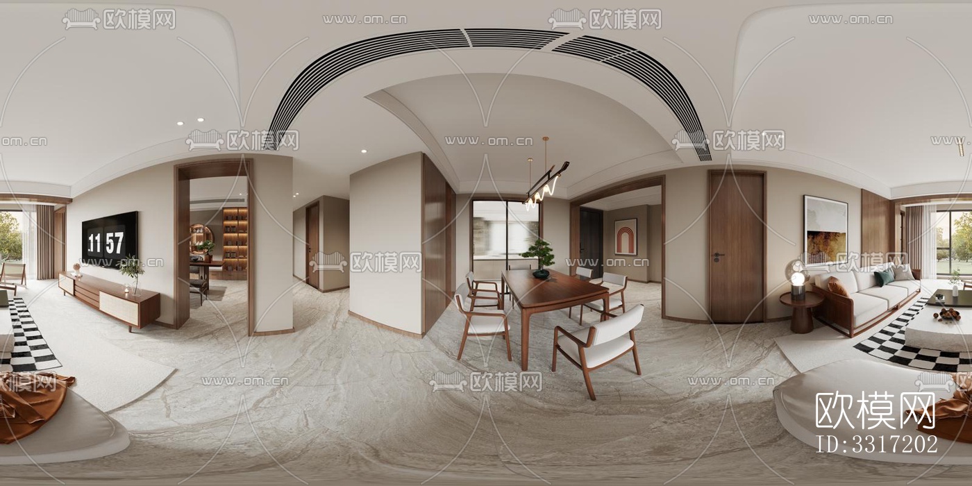 现代客厅效果图下载（渲染图6）