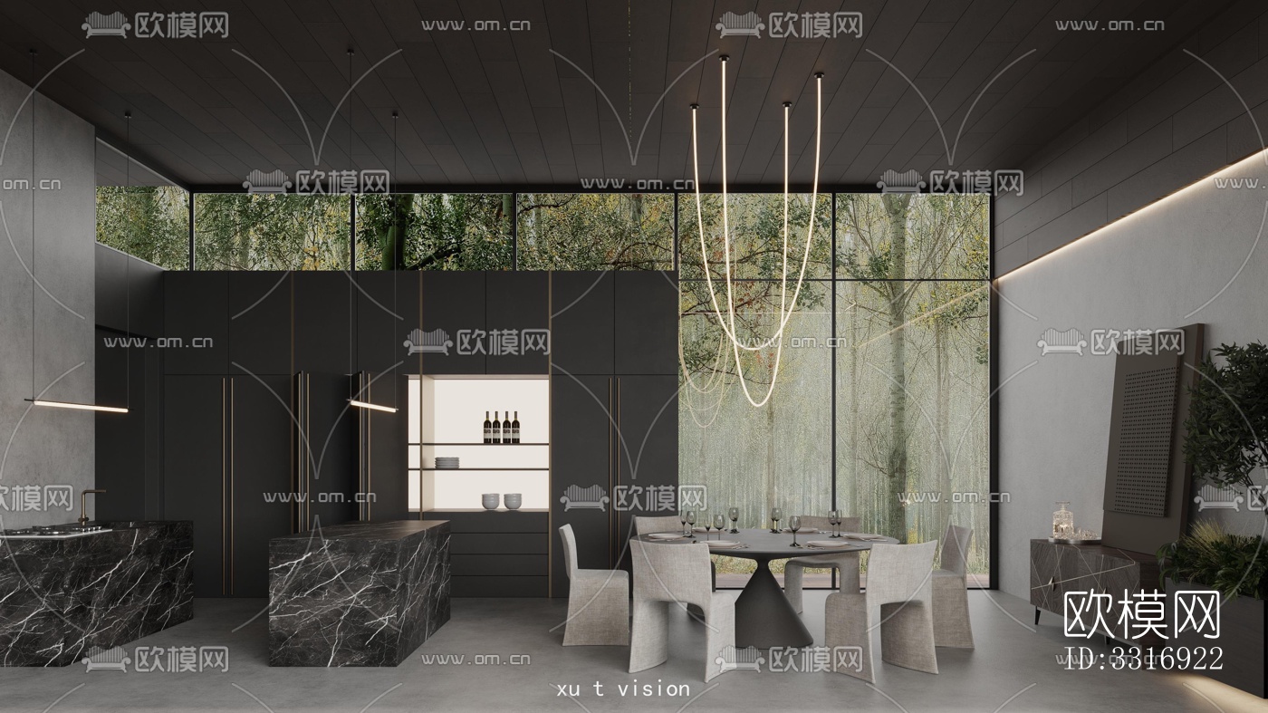 现代客厅效果图下载（渲染图1）