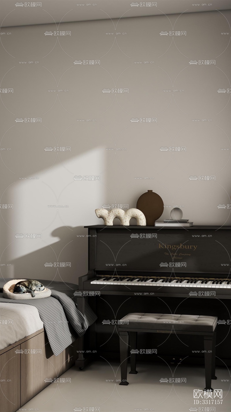 现代客厅效果图下载（渲染图4）