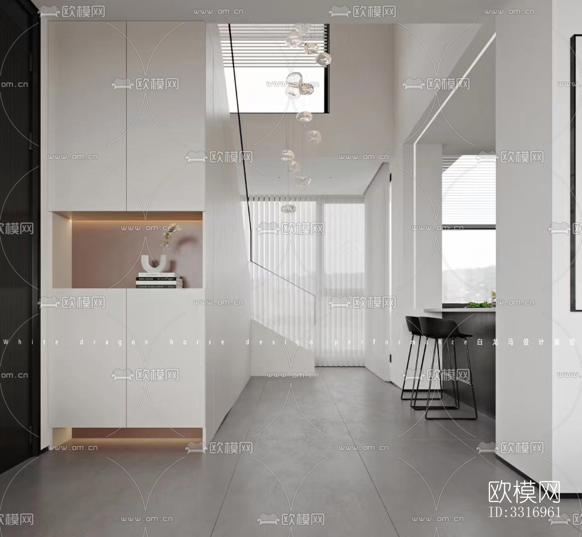 现代客厅效果图下载（渲染图2）