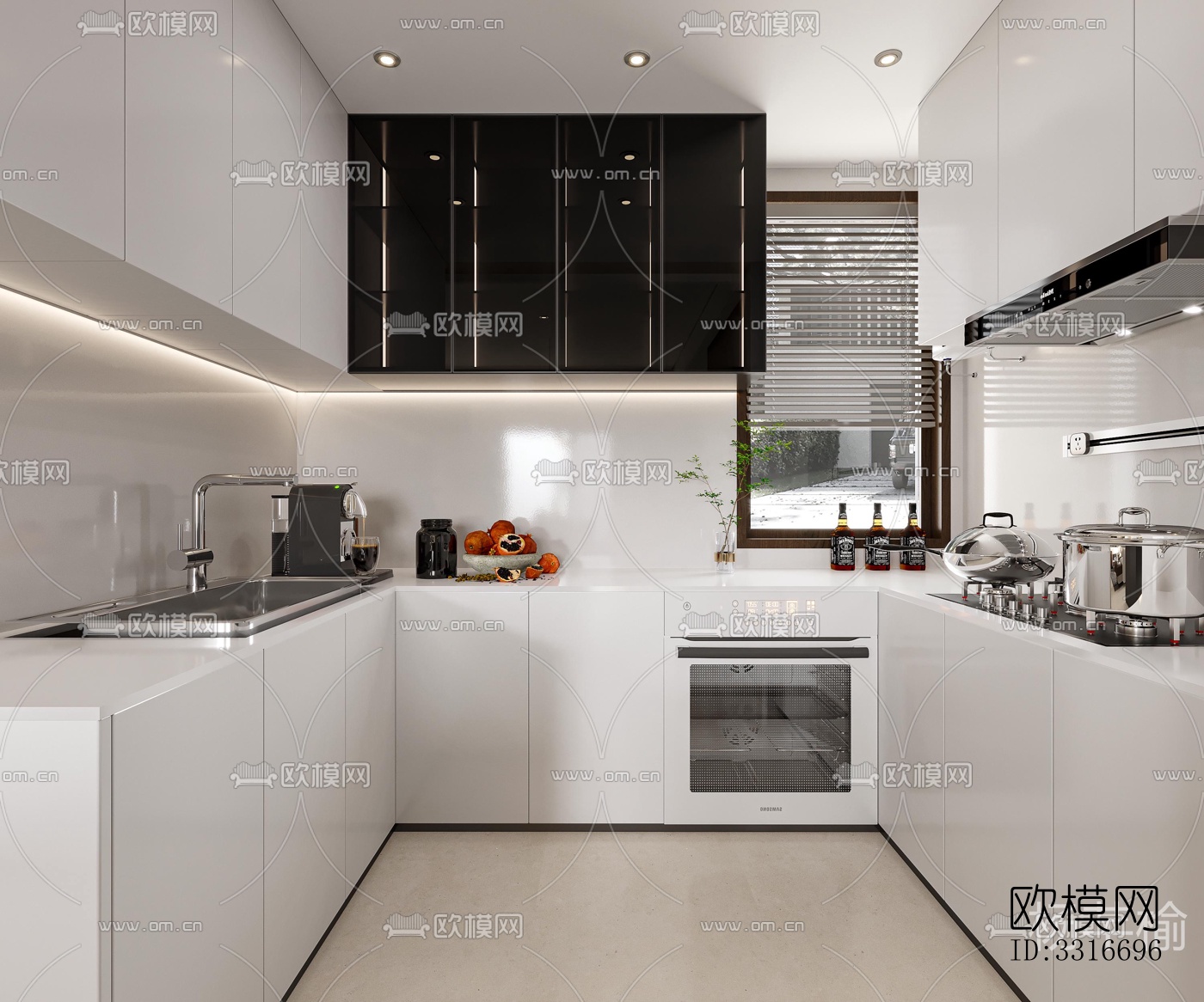 现代客厅效果图下载（渲染图5）