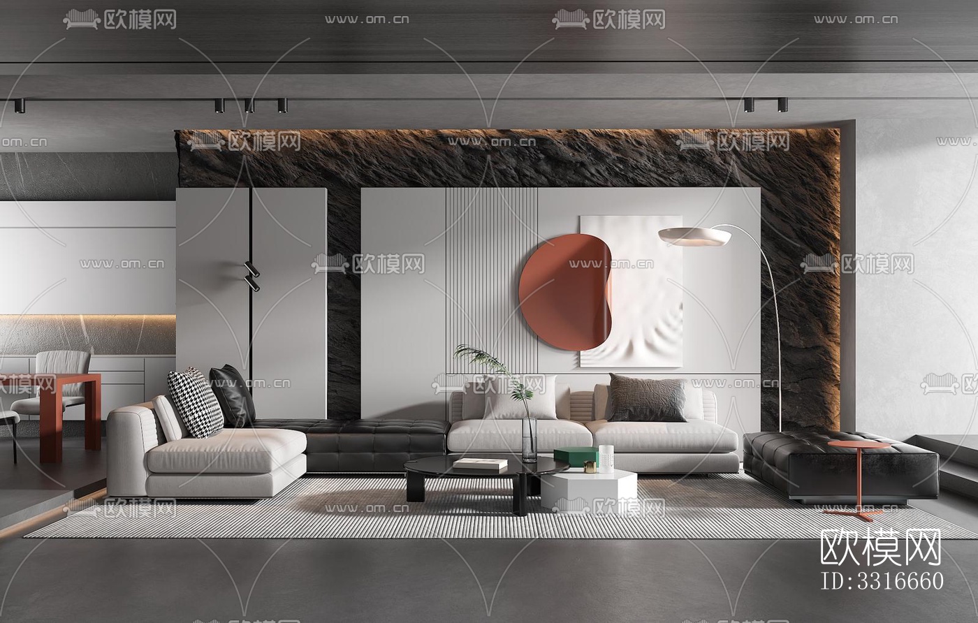 现代客厅效果图下载（渲染图18）