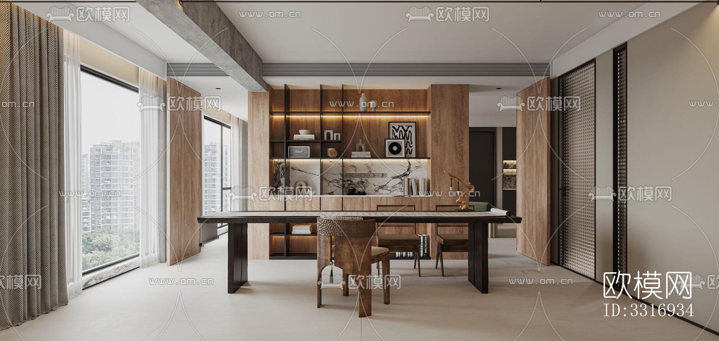 现代客厅效果图下载（渲染图3）