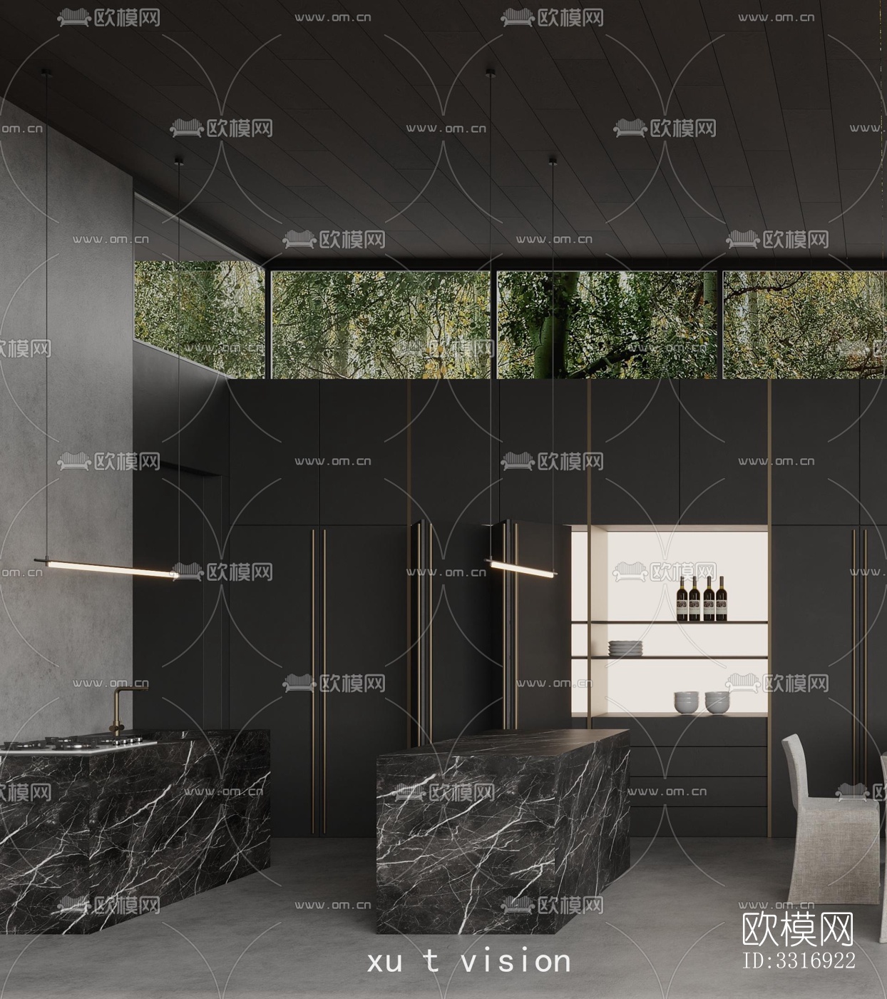 现代客厅效果图下载（渲染图8）