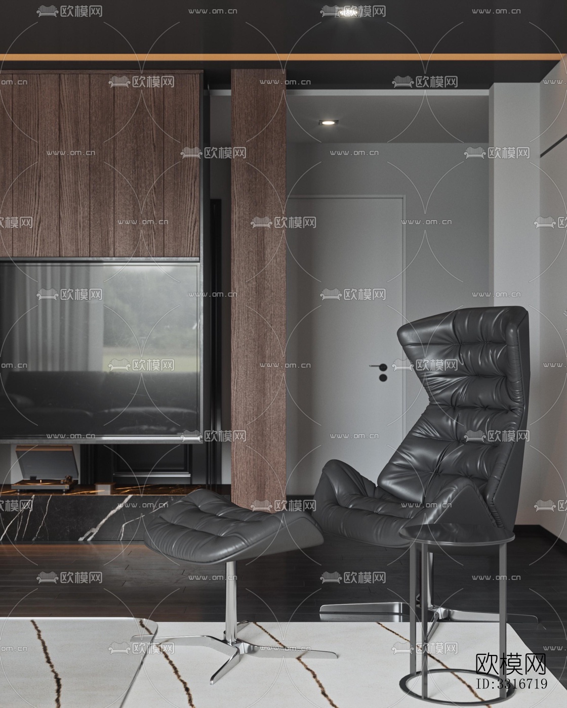 现代客厅效果图下载（渲染图7）