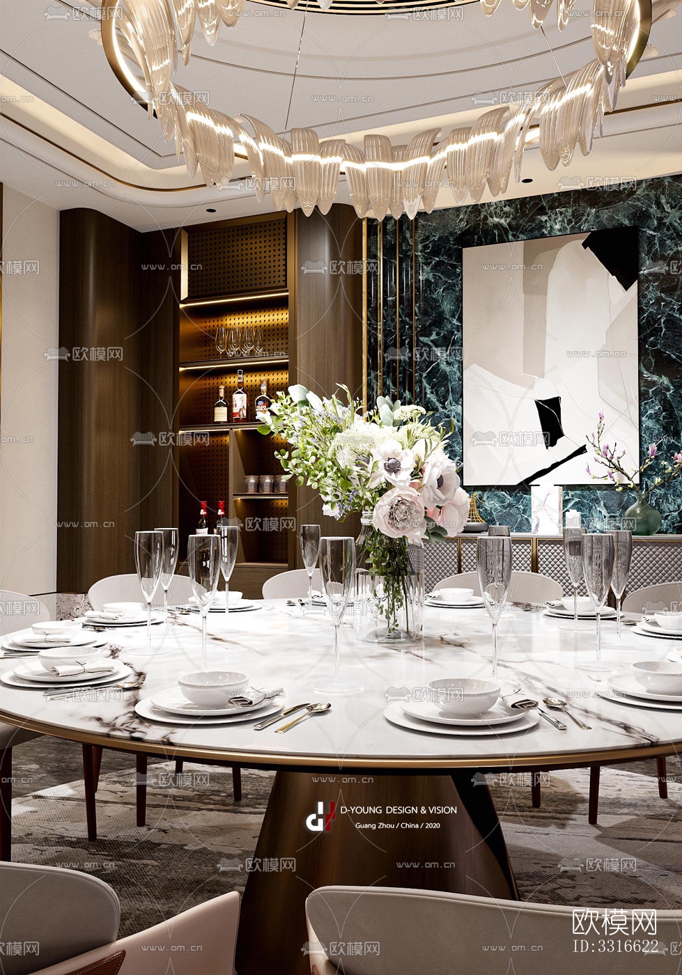 现代客厅效果图下载（渲染图15）