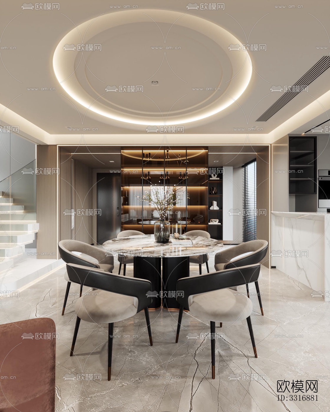 现代客厅效果图下载（渲染图5）