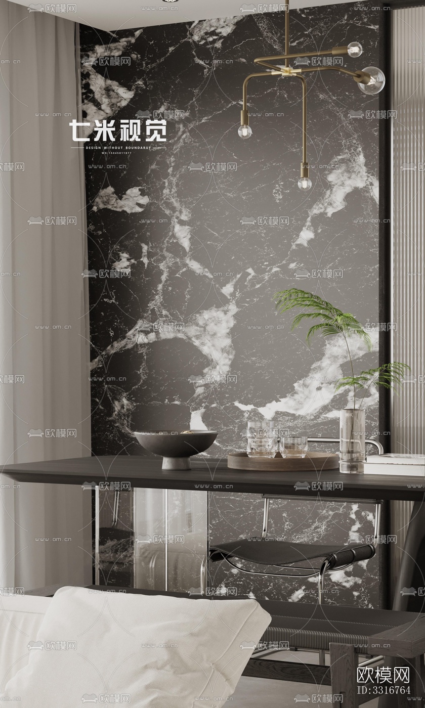 现代客厅效果图下载（渲染图6）