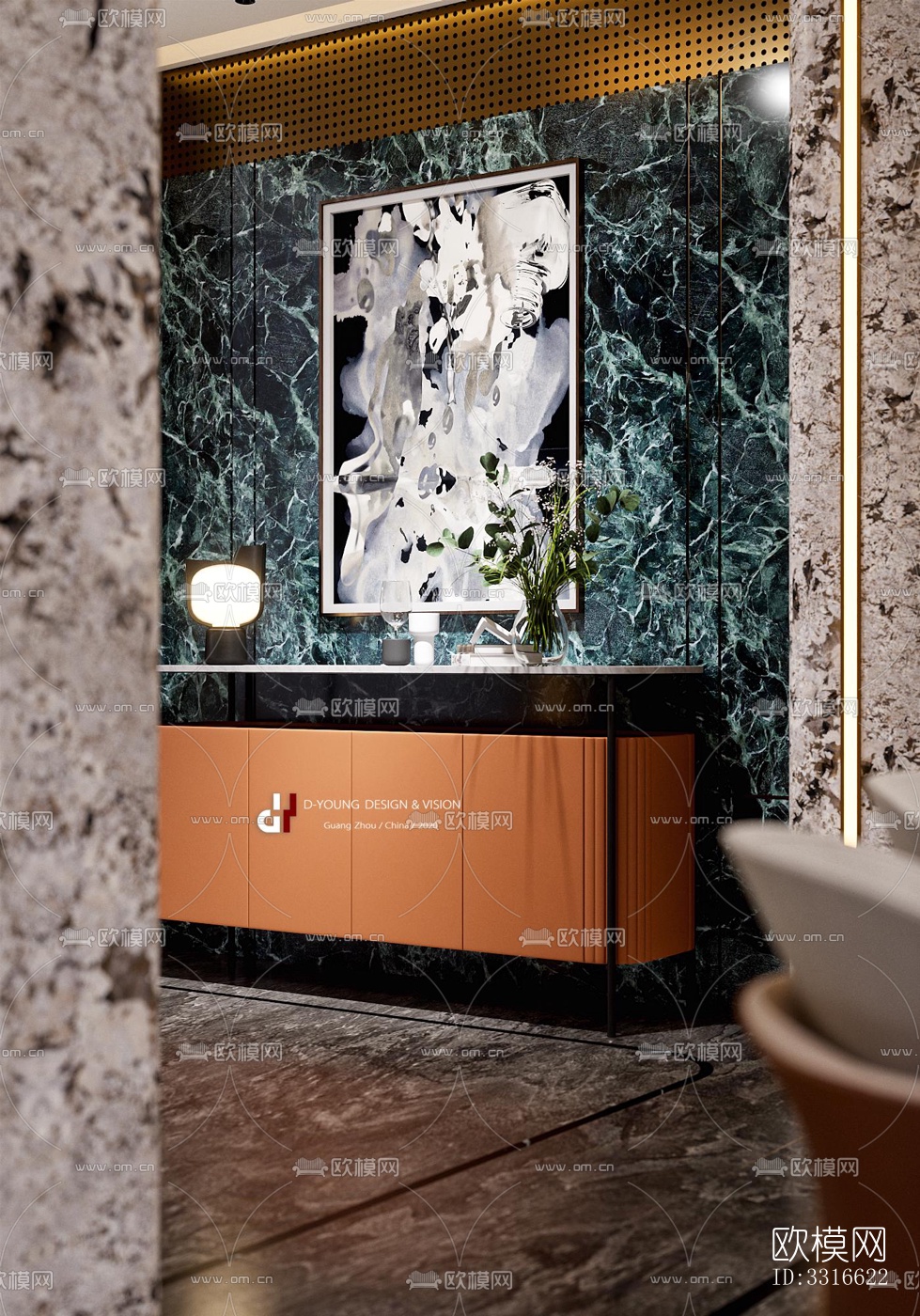 现代客厅效果图下载（渲染图4）