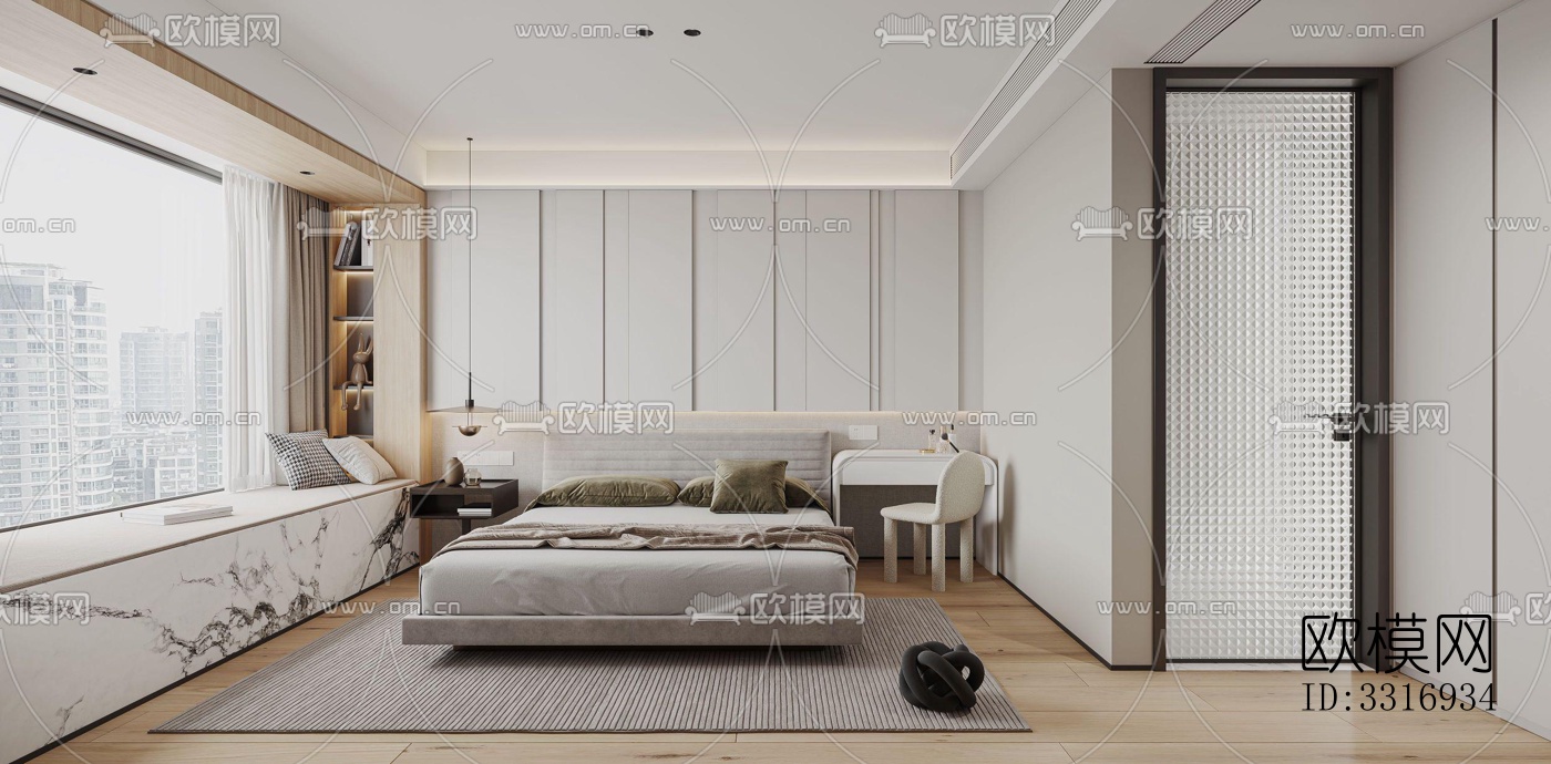 现代客厅效果图下载（渲染图9）