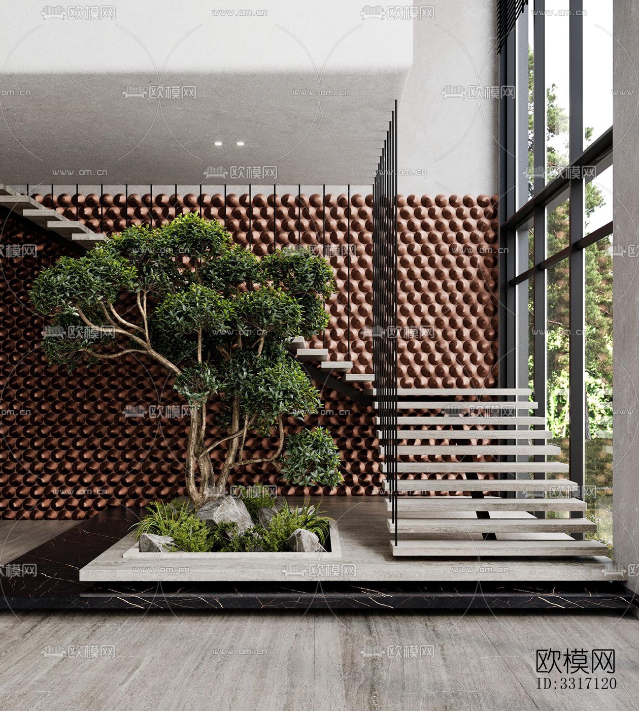 现代客厅效果图下载（渲染图12）